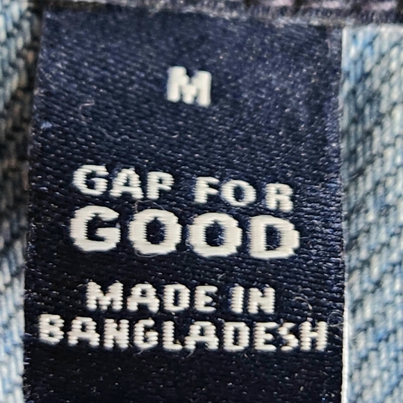 Gap Denim Blue 100% Cotton Denim Jean Shortalls Size Medium - Picture 9 of 10